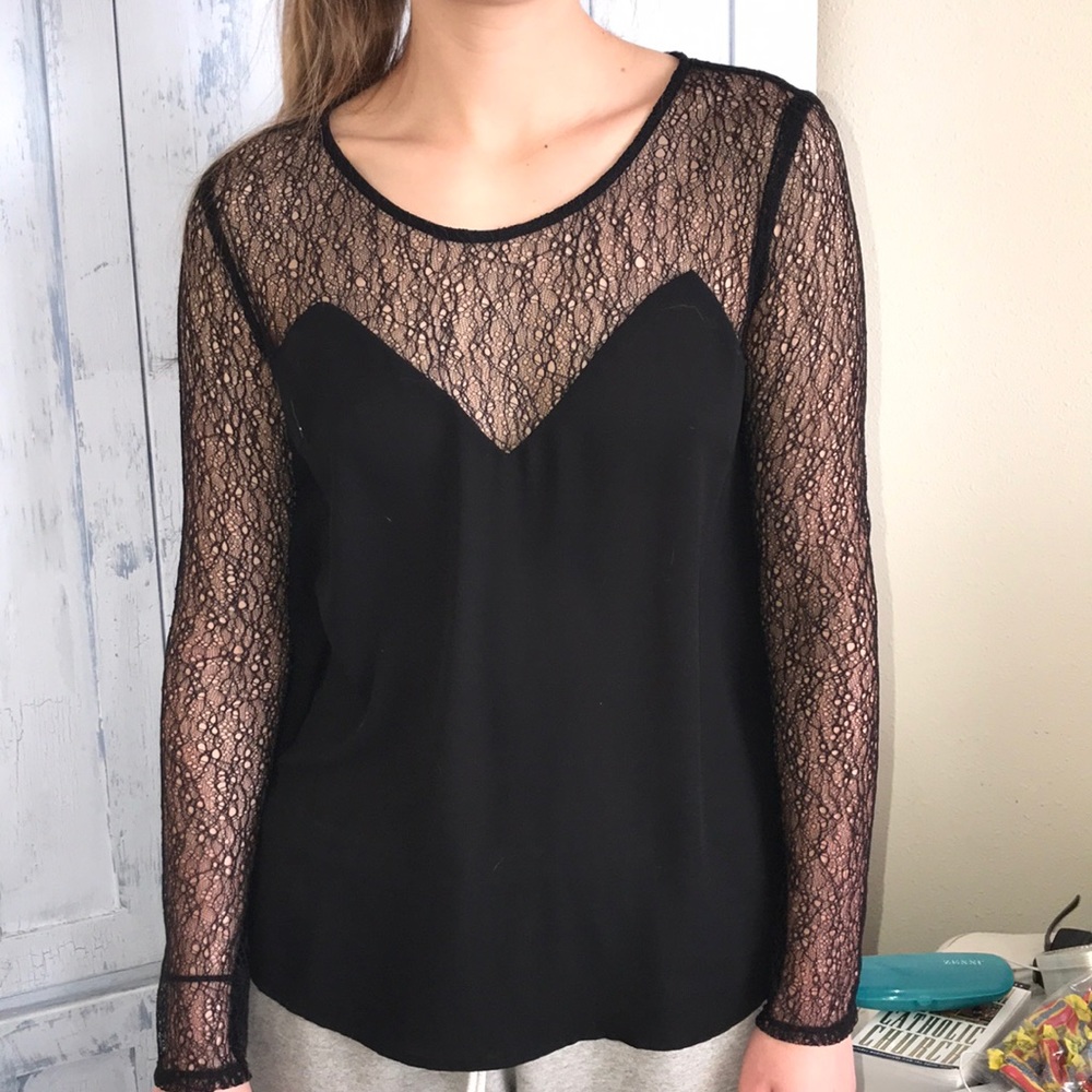 Black lace top